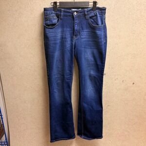 Kancan Los Angeles 31 Women's Flare Jeans Dark Wash Street‎ Style Stretch Jeans
